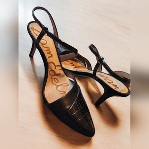 Sam Edelman Womens Black Strapy Heels Shoe Size 6.5